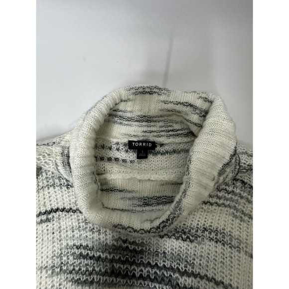 Torrid Ivory Space Dye Turtleneck Sweater Size 1X - Picture 4 of 7